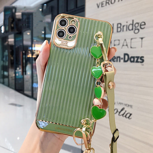 Funda Protectora de Silicona Blanda Compatible con Apple con Correa de Muñeca Antigolpes - Image 14
