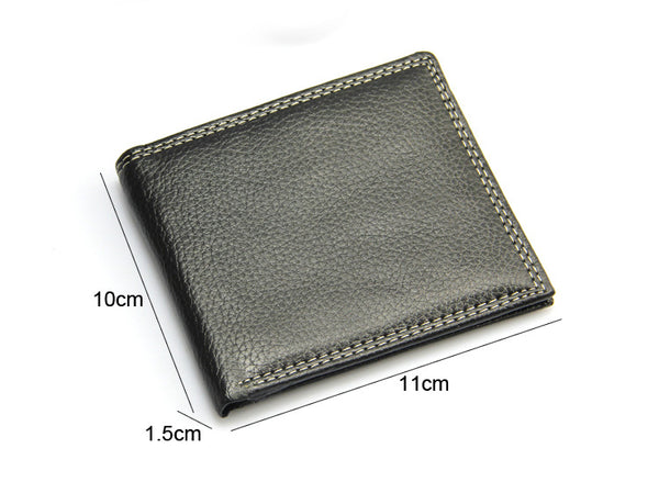Cartera Minimalista de Cuero PU para Hombre - Diseño Moderno y Funcional