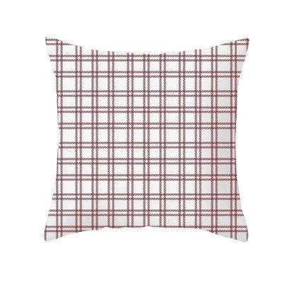 Funda de Almohada Navideña Cuadros Rojo Clásico - Image 31