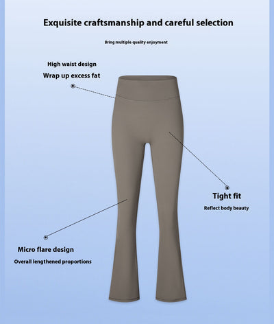 Pantalones Yoga Cintura Alta Levantacaderas Pierna Ancha Sin Marcas Efecto Segunda Piel - Image 21