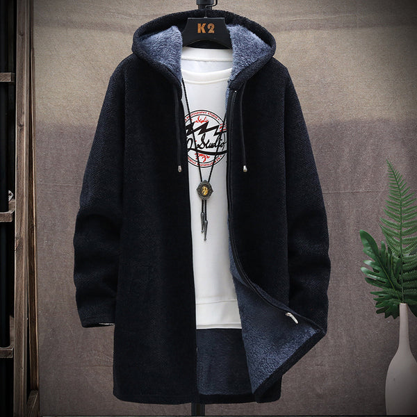 Abrigo Sudadera con Capucha y Forro Polar para Hombre