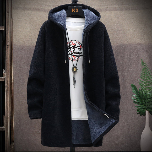 Abrigo Sudadera con Capucha y Forro Polar para Hombre