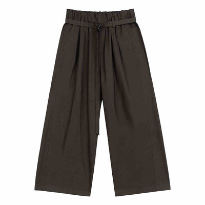Pantalón Ancho Elegante con Cintura Elástica Ajustable y Encaje - Image 7