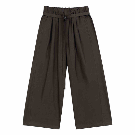 Pantalón Ancho Elegante con Cintura Elástica Ajustable y Encaje - Image 7