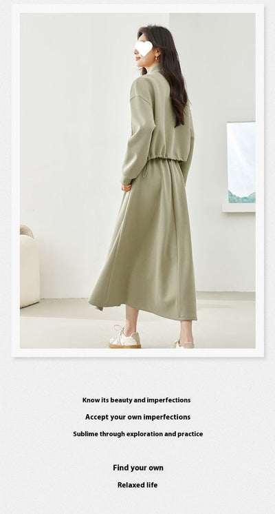 Falda Sastre Casual Verde Guisante para Mujer - Image 13