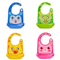 Babero infantil impermeable con bolsillo coleccionable de silicona