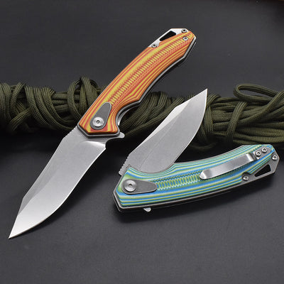 Cuchillo Plegable para Frutas con Mango de Espina de Acero - Image 3