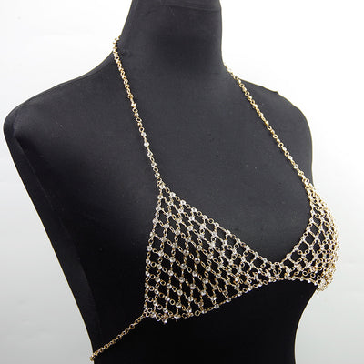 Cadena de Cuerpo de Diamantes Artificiales para Pecho - Accesorio Nocturno Elegante - Image 4