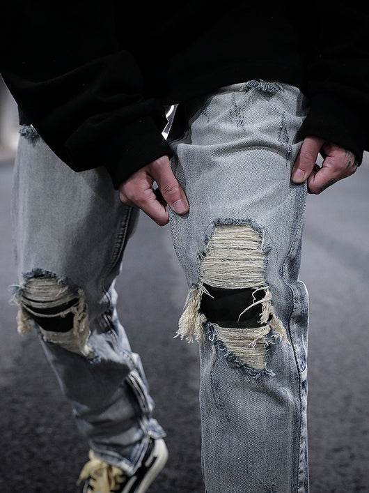 Jeans Camuflado Desgastado con Parches Estilo Urban - Image 9