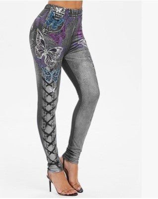 Leggings Deportivos Levantadores de Cadera con Estampado de Letras - Image 3