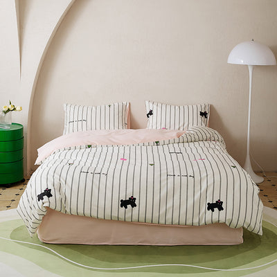 Juego de Cama 4 Piezas 100% Algodón con Estampado - Image 6