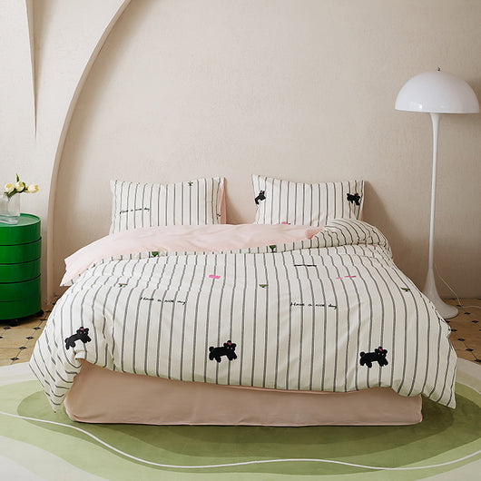 Juego de Cama 4 Piezas 100% Algodón con Estampado - Image 6