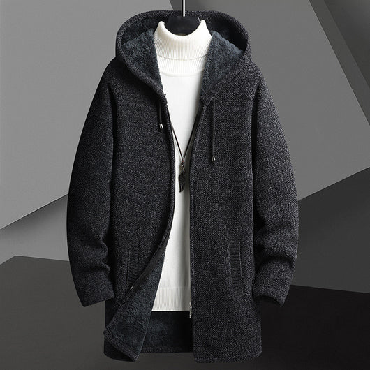 Cardigan Sudadera con Capucha y Forro Polar para Hombre - Abrigo Medio - Image 4