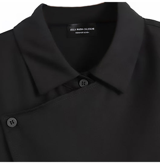 Blusa Plisada Asimétrica Estilo Británico para Mujer - Image 7