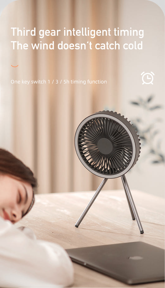 Ventilador LED Camping Portátil 3 en 1 con Tripié Ajustable y Carga USB - Image 17
