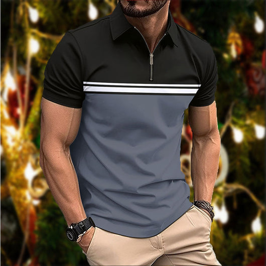 Polo Slim Fit para Hombre con Cuello Puntiagudo y Rayas en el Pecho - Image 12
