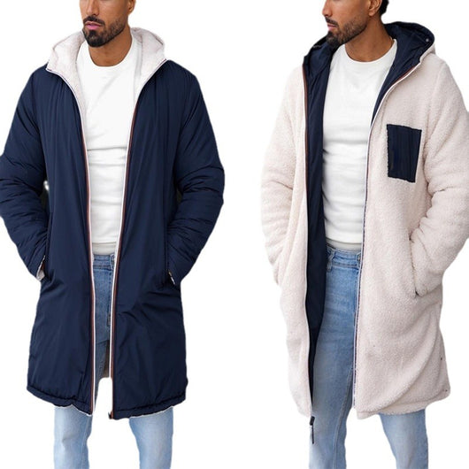 Abrigo Impermeable Reversible con Capucha y Cierre Doble para Hombre - Image 10