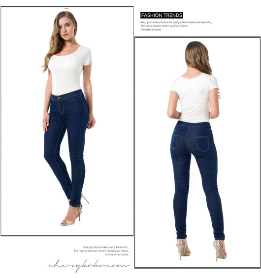 Pantalones Skinny Denim Rotos Estilo Estadounidense - Image 12