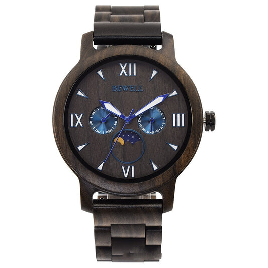 Reloj Deportivo de Cuarzo con Diseño en Madera - Image 2