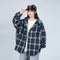 Chamarra Hoodie de Cuadros Estilo Retro Americano Unisex
