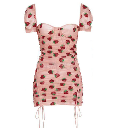 Top Tubo para Mujer con Bordado de Fresas y Lentejuelas - Image 7