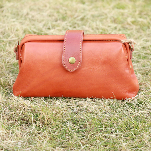 Bolso de Cuero Curtido al Vegetal Estilo Retro para Mujer - Image 9