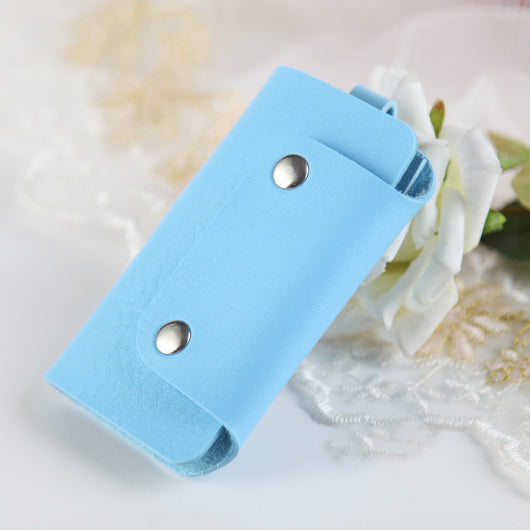 Estuche para llaves de cuero con botones de color - Image 11