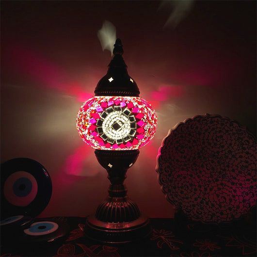 Lámpara de Mosaico Turco Vintage Art Deco Cristal Artesanal Luz Romántica - Image 26