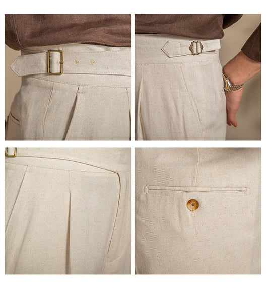 Pantalones Casuales Occidentales de Talle Alto con Silueta Fluida y Transpirable - Image 3