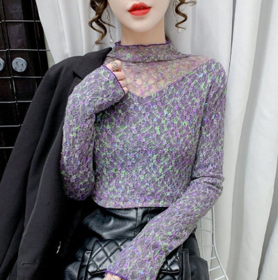 Blusa Floral de Encaje Elegante para Mujer - Image 10