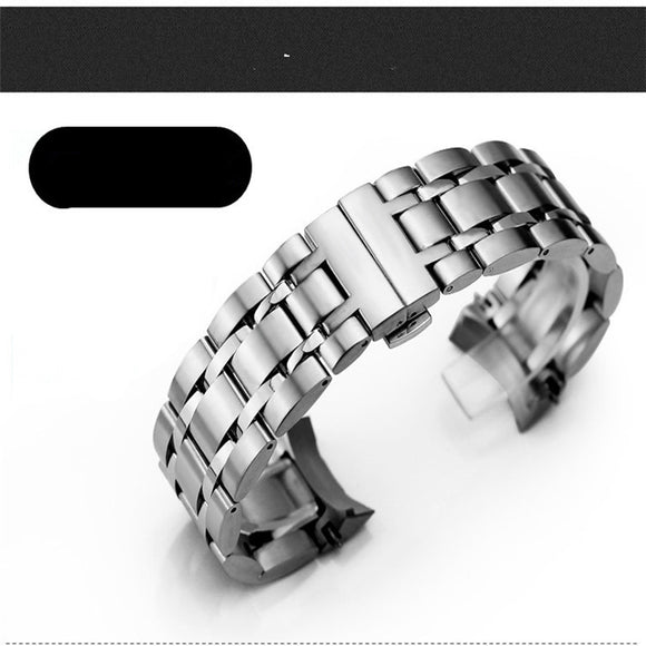 Reloj de Acero Inoxidable con Cierre Mariposa Doble Botón
