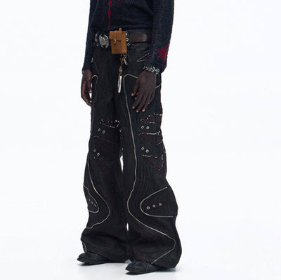 Jeans Negros Aurochs con Costuras Estructuradas - Image 6
