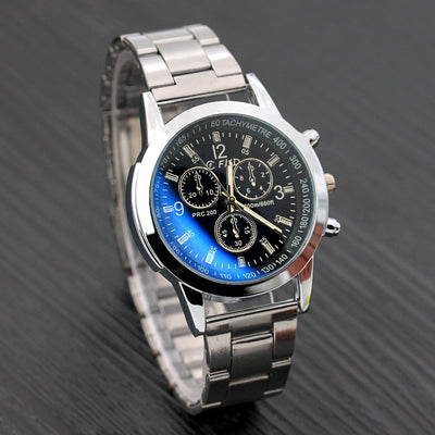 Reloj de Cuarzo para Hombre con Cristal Azul - Regalo de Moda Elegante - Image 3
