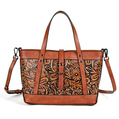 Bolso de Cuero Genuino con Diseño Tallado a Mano - Image 3
