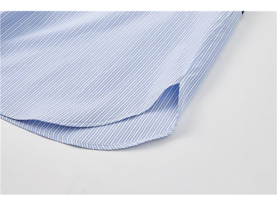 Camisa de Moda con Ribetes en Contraste Azul - Image 14