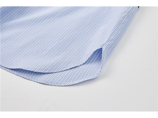 Camisa de Moda con Ribetes en Contraste Azul - Image 14