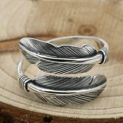 Anillo de Plata Tailandesa Takahashi con Diseño de Pluma - Joya de Moda - Image 7