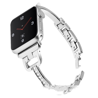 Correa Metálica Diamantada D-Shape Compatible con Apple Watch - Image 3