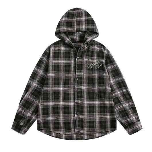 Camisa a Cuadros con Capucha para Hombre y Mujer - Image 15