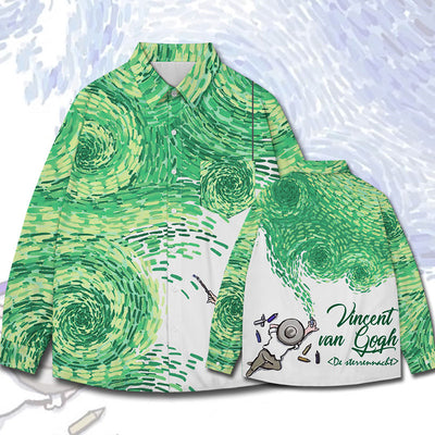 Camisa Manga Larga Unisex Estampado Óleo Artístico Creativo - Image 10
