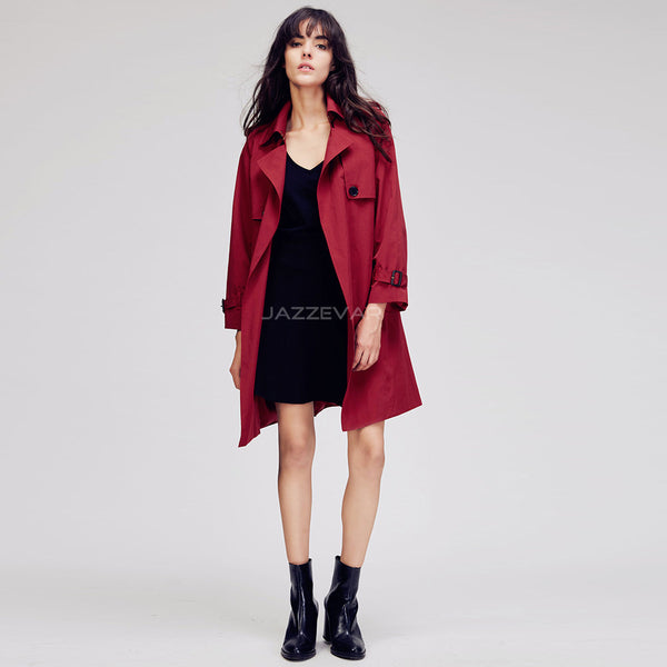 Abrigo Trench Coat Ejecutivo para Mujer con Cinturón - Elegancia Casual y Formal
