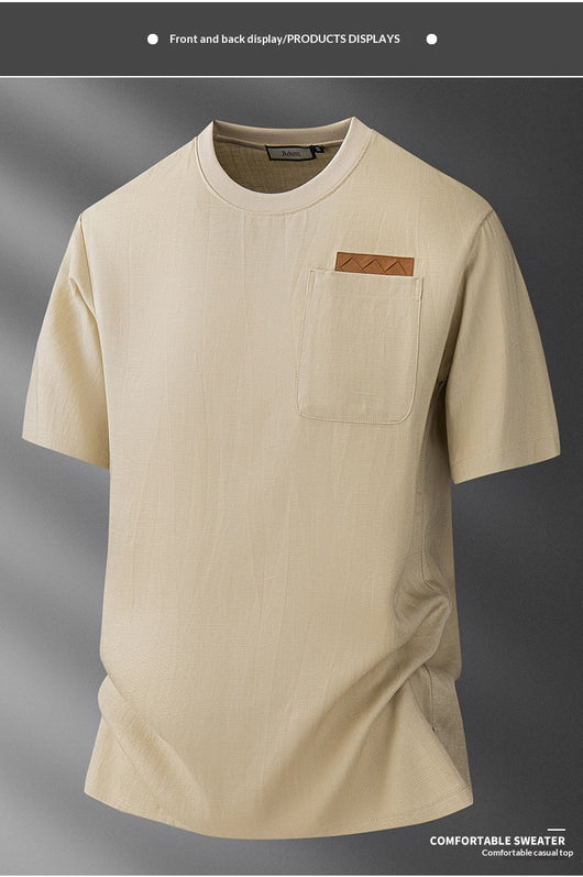 Camiseta Ligera de Lino Ice Silk para Hombre - Image 15
