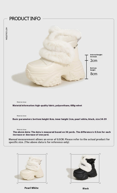 Botas de Nieve para Mujer con Suela Gruesa y Forro de Felpa - Image 9