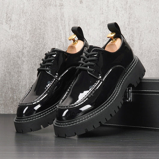 Zapatos Casuales Estilo Británico Retro para Hombre con Suela Elevada - Image 3
