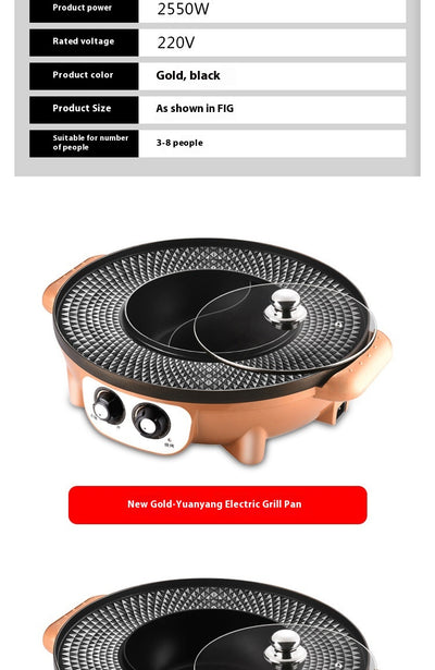 Parrilla Eléctrica Coreana Multifuncional 2 en 1: Hot Pot y Horno Desmontable - Image 19