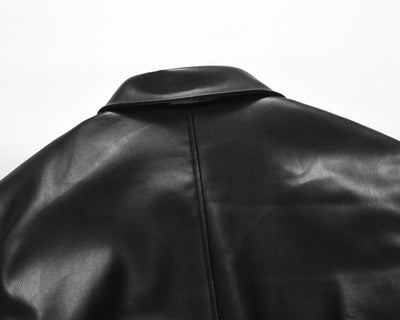 Chaqueta de Cuero PU Retro con Solapa - Estilo Alta Moda Europeo - Image 3