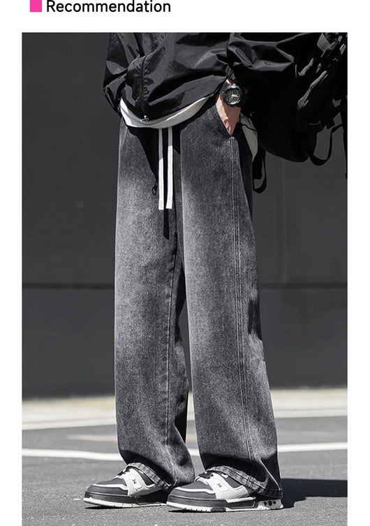 Jeans Rectos Holgados Estilo Americano para Hombre - Image 20