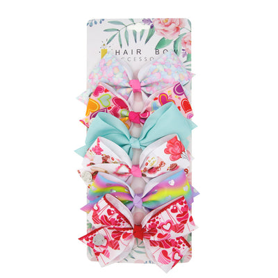 Set de Broches para Cabello con Moño de Corazón para Niñas - Image 10