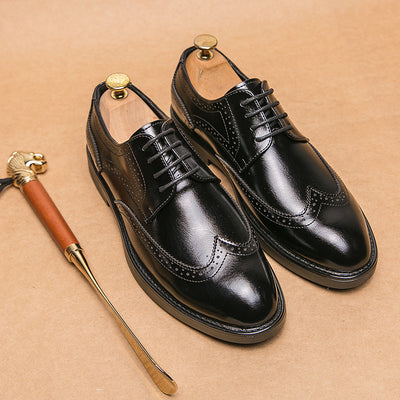 Zapatos Brogue de Cuero para Hombre - Estilo Clásico Elegante - Image 8