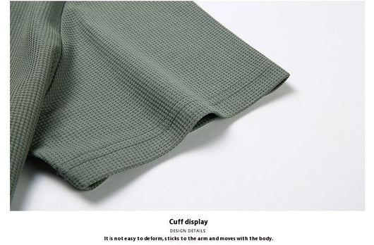 Playera Holgada de Cuello Redondo con Textura Waffle para Hombre - Image 32